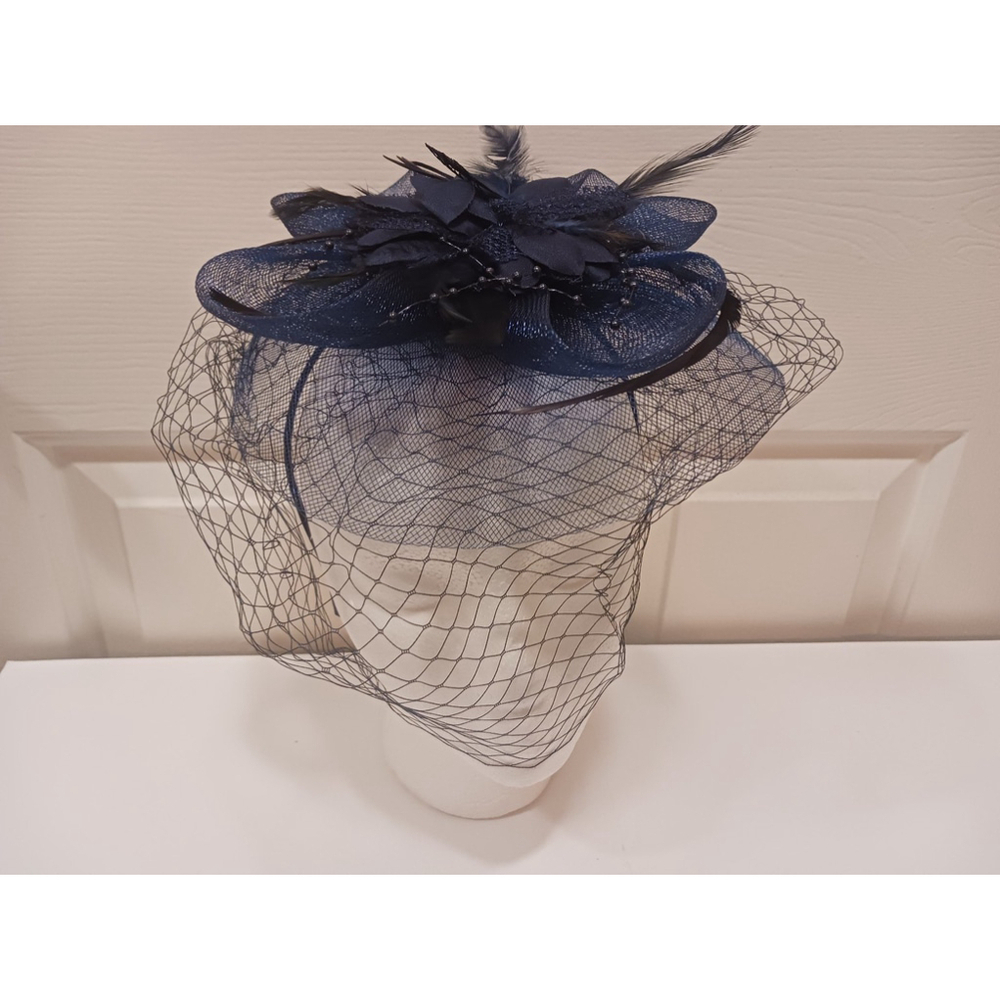 Women's Elegant Fedora Hat In Dark Blue